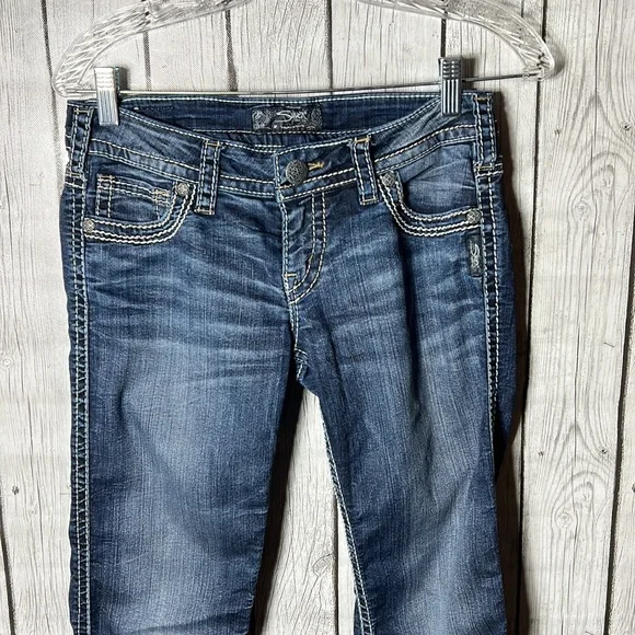 Silver Frances distressed jeans size 27 - Picture 2 of 14